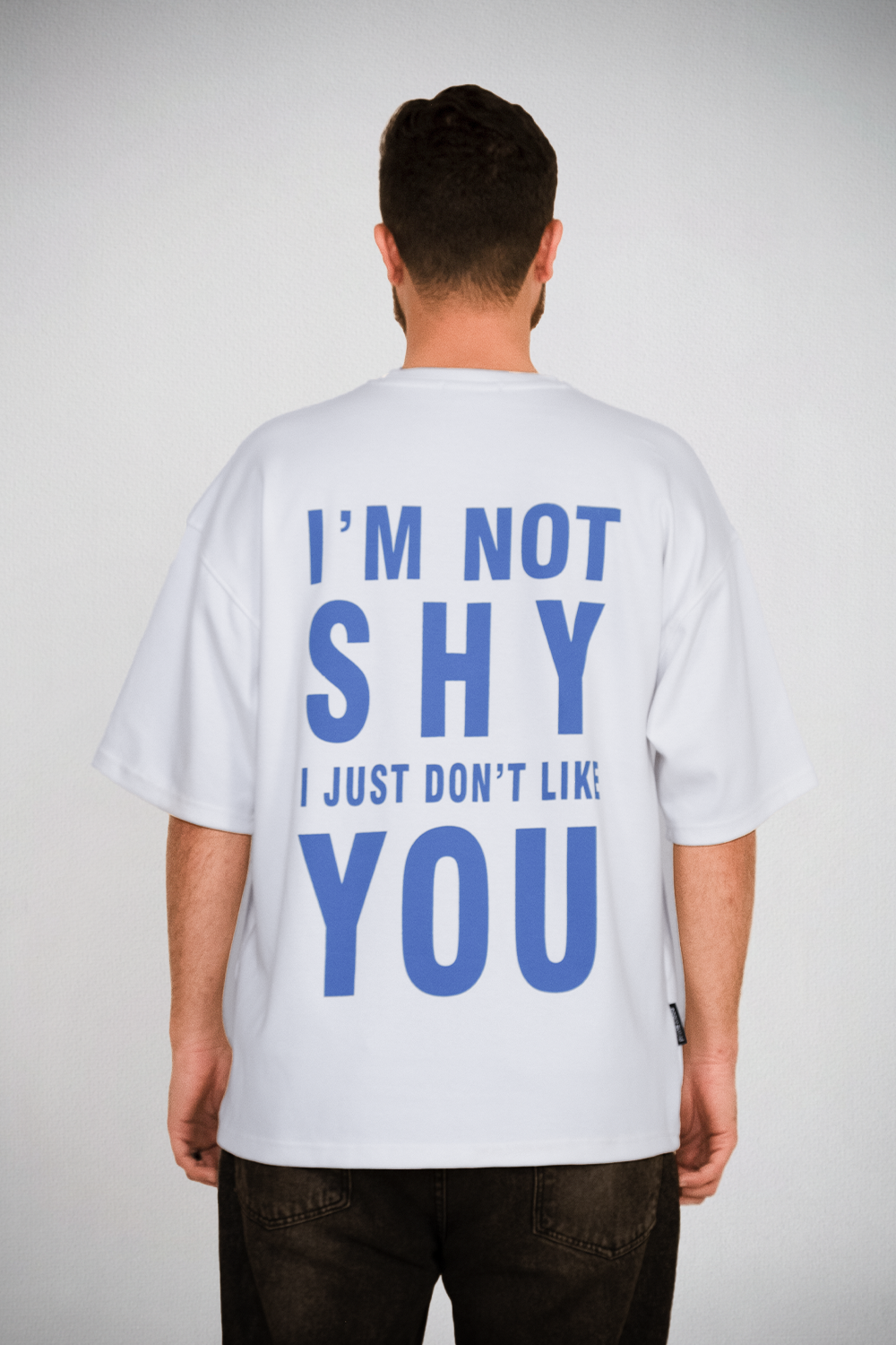 Not Shy Tee – Ice Blue Attitude