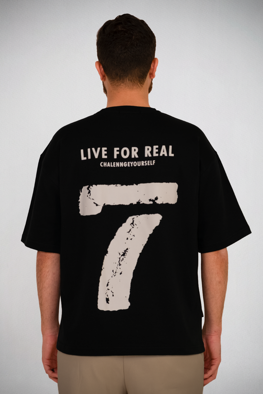 Live For Real Tee – Black Edition