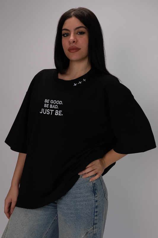 Oversized be good Tee – Midnight Black