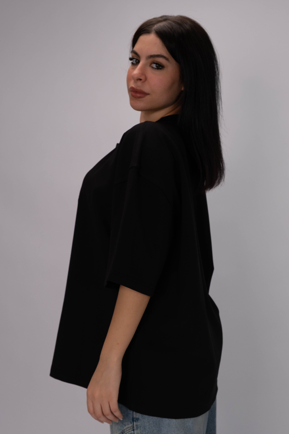 Oversized be good Tee – Midnight Black