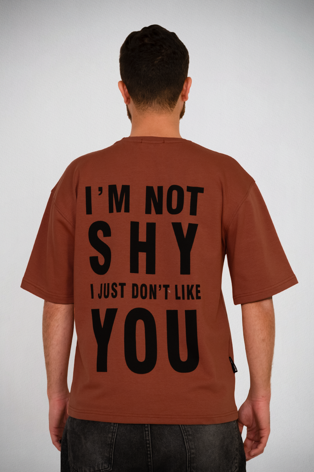 Not Shy Tee – Rust Bold Statement