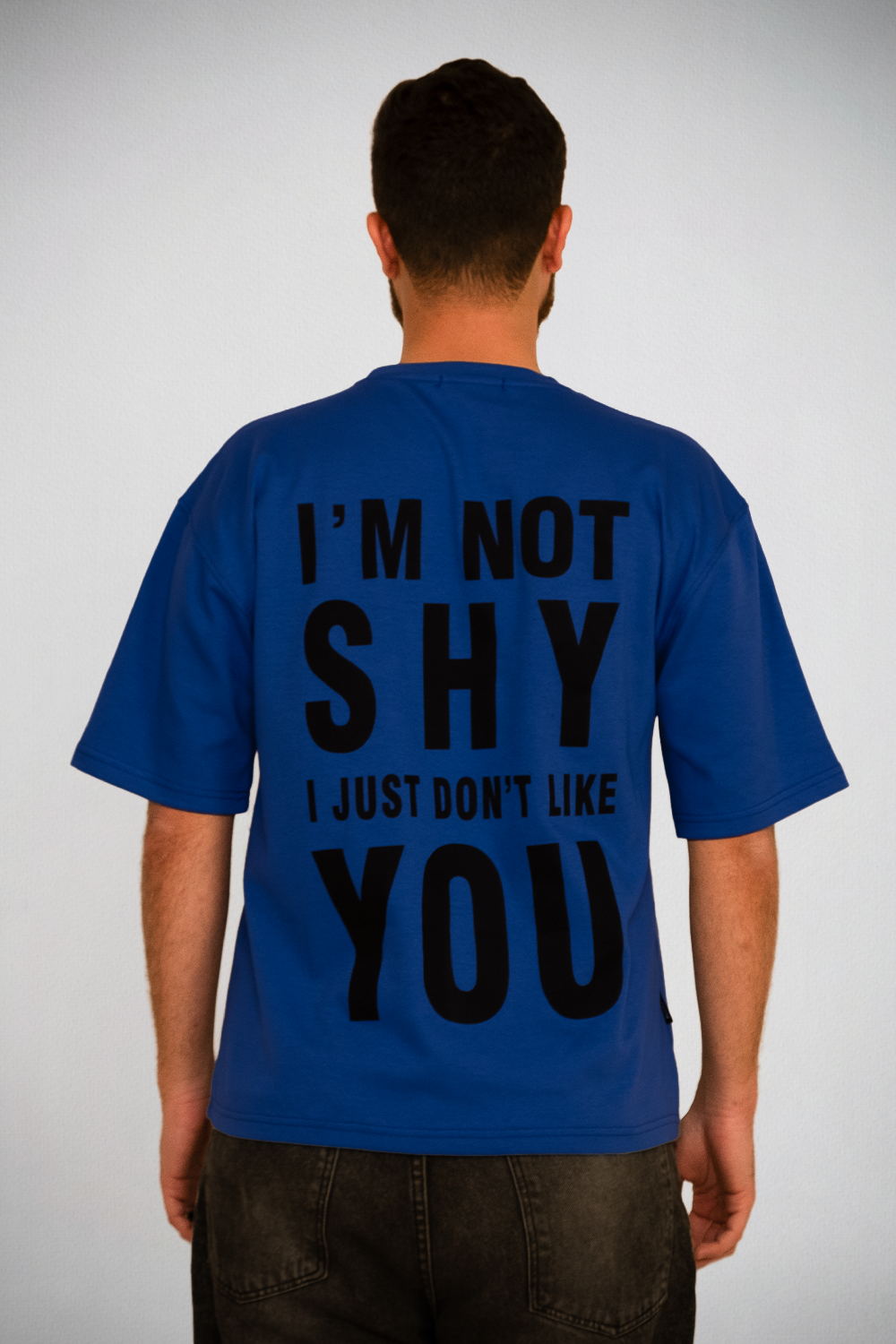 Not Shy Tee – Royal Blue Statement