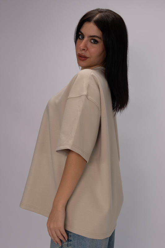 BE GOOD Oversized Tee – Sand