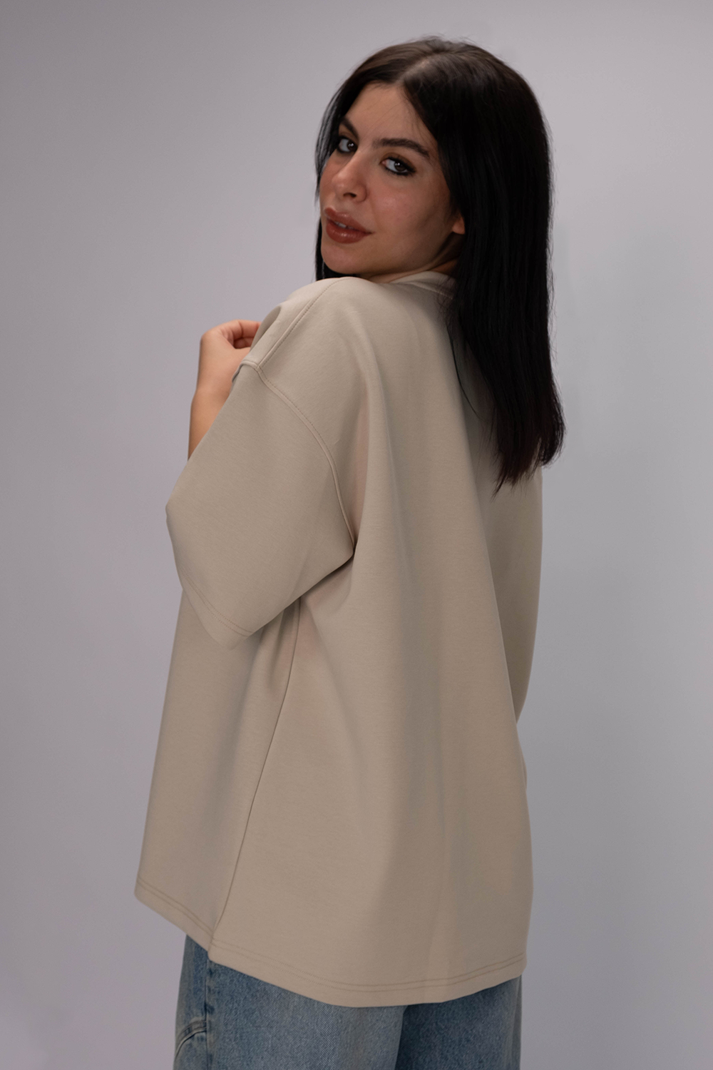BE GOOD Oversized Tee – Sand