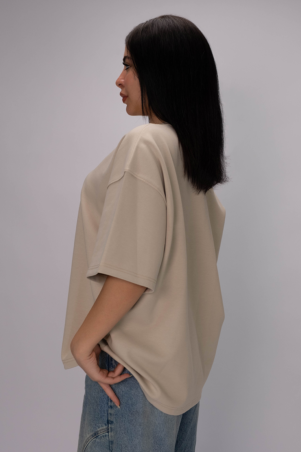Swag Oversized Graphic T-Shirt – Sand Beige