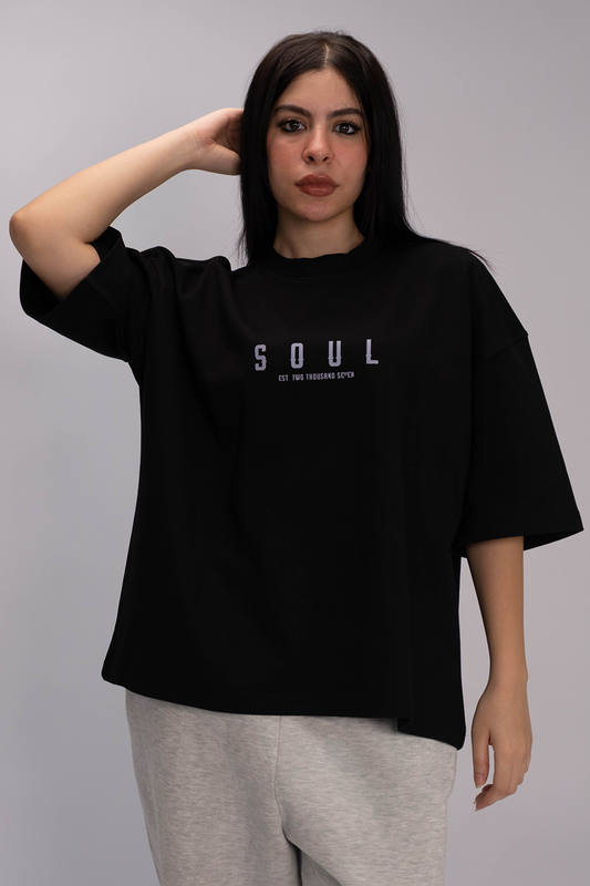Soul 07 Oversized Tee – Black