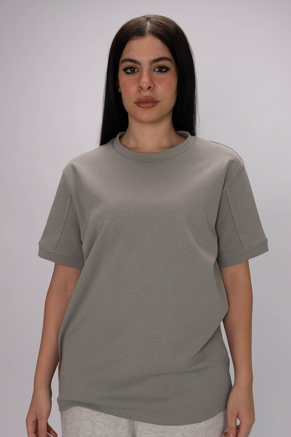 Regular fit Tee – Stone Grey