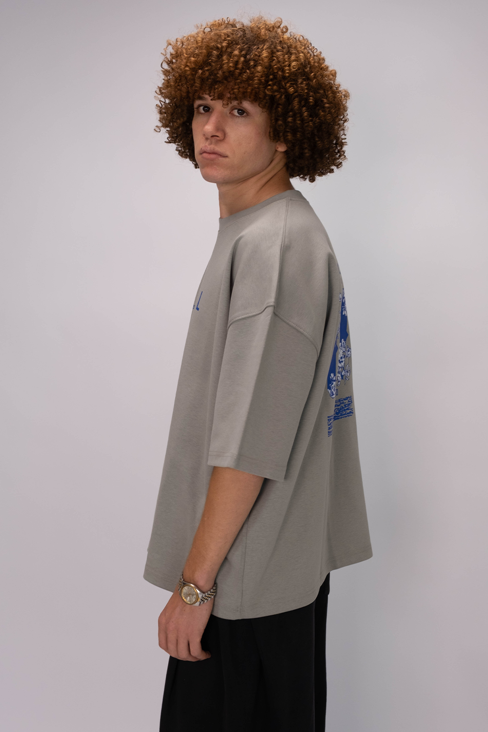 Soul 07 Oversized Tee – Grey Blue