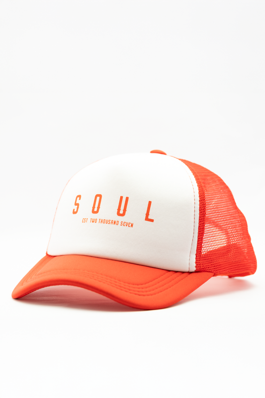 SOUL Orange & White Baseball Cap