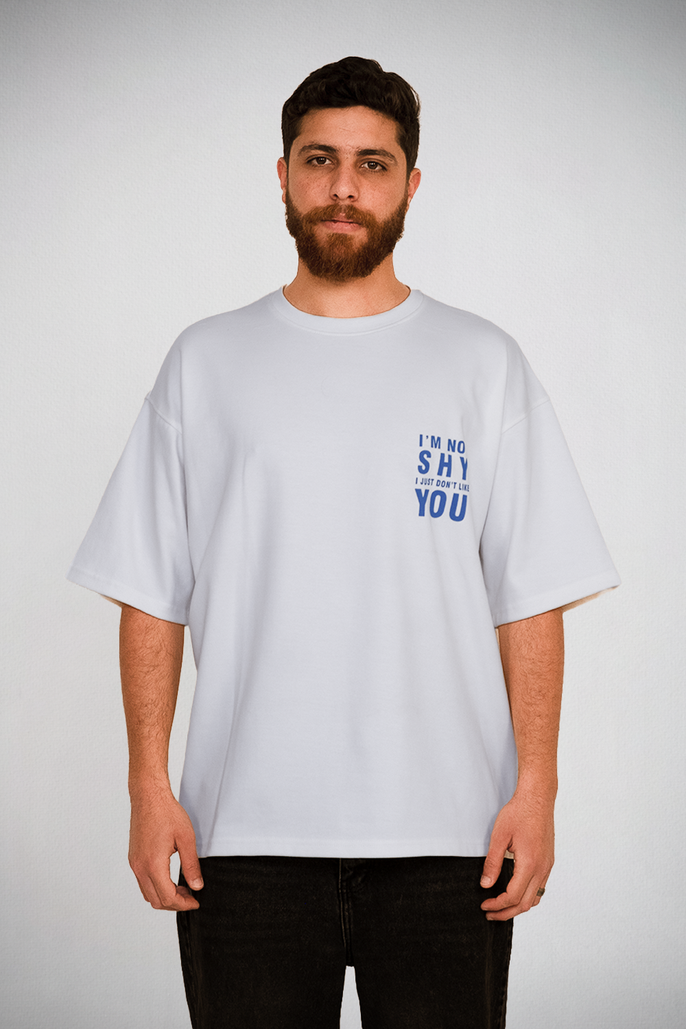 Not Shy Tee – Ice Blue Attitude