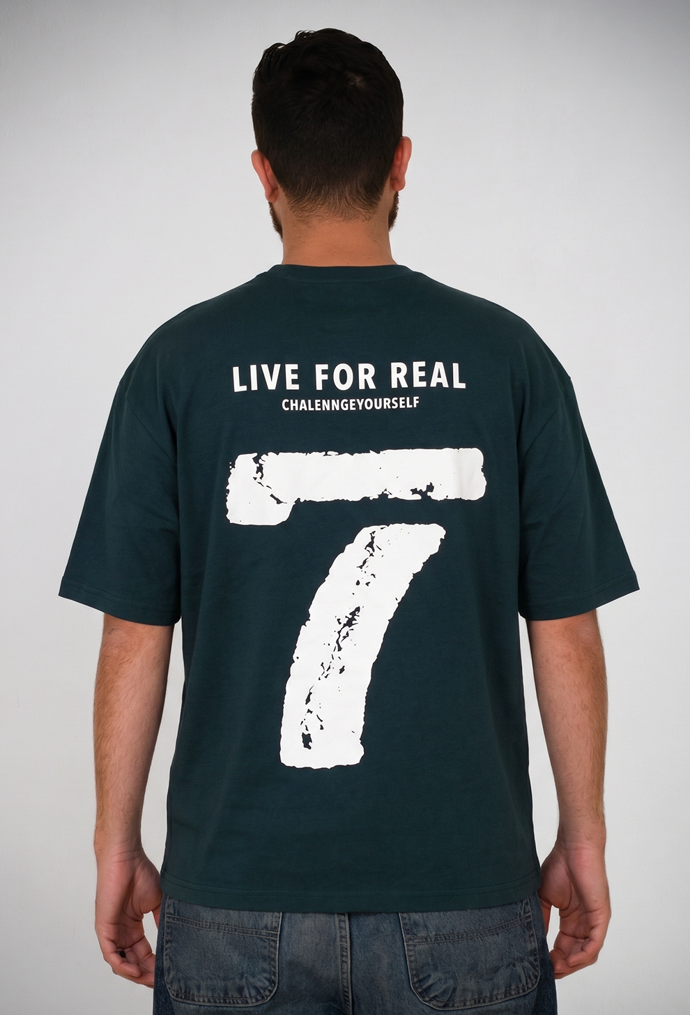 Live For Real Oversized Graphic Tee