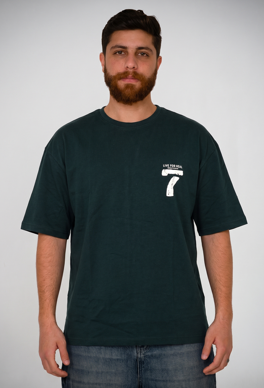 Live For Real Oversized Graphic Tee