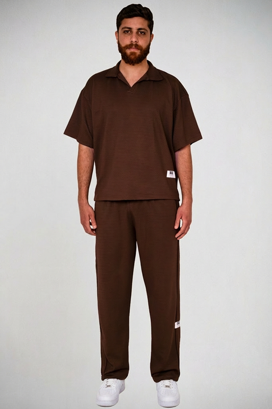 Espresso Brown Textured Lounge Set