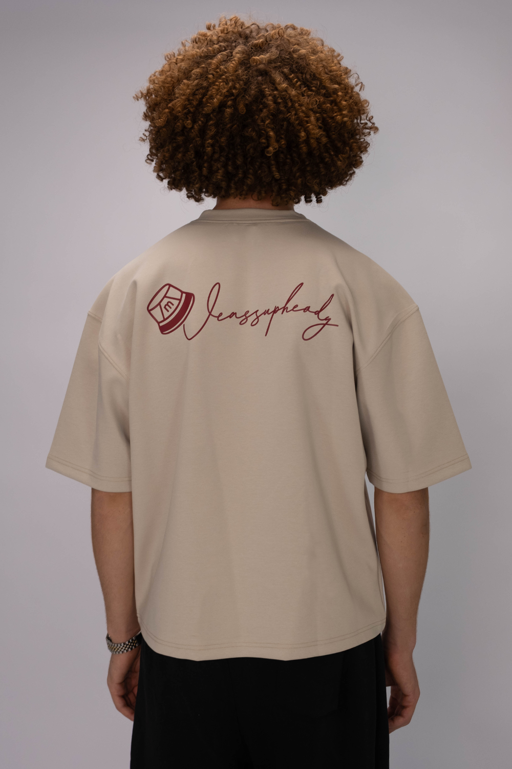 Signature Box Fit  Tee – Sand Beige