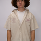 Essential Oversized Striped Shirt – Sand Beige