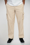Beige Cargo Trousers (Relaxed Fit)