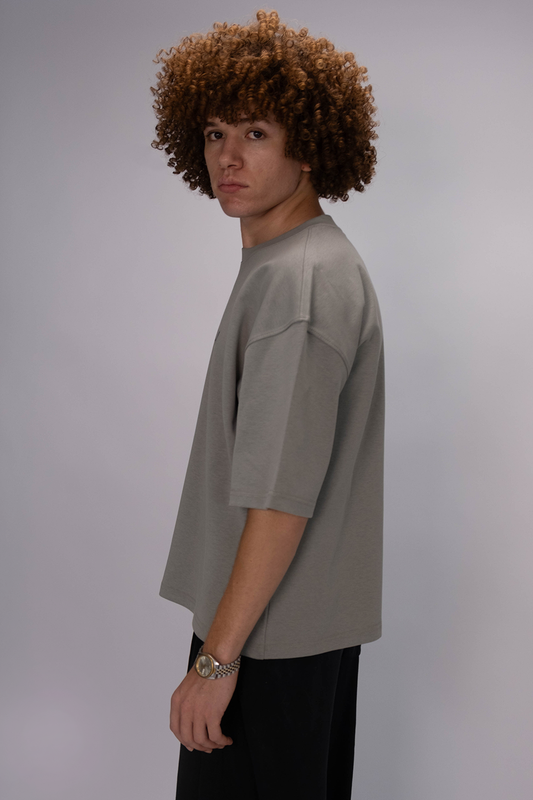 Freedom Box Fit Tee – Stone Gray