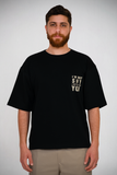 Not Shy Tee – Black Minimal Statement