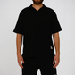 Black Relaxed Co-Ord Set (T-Shirt & Shorts)