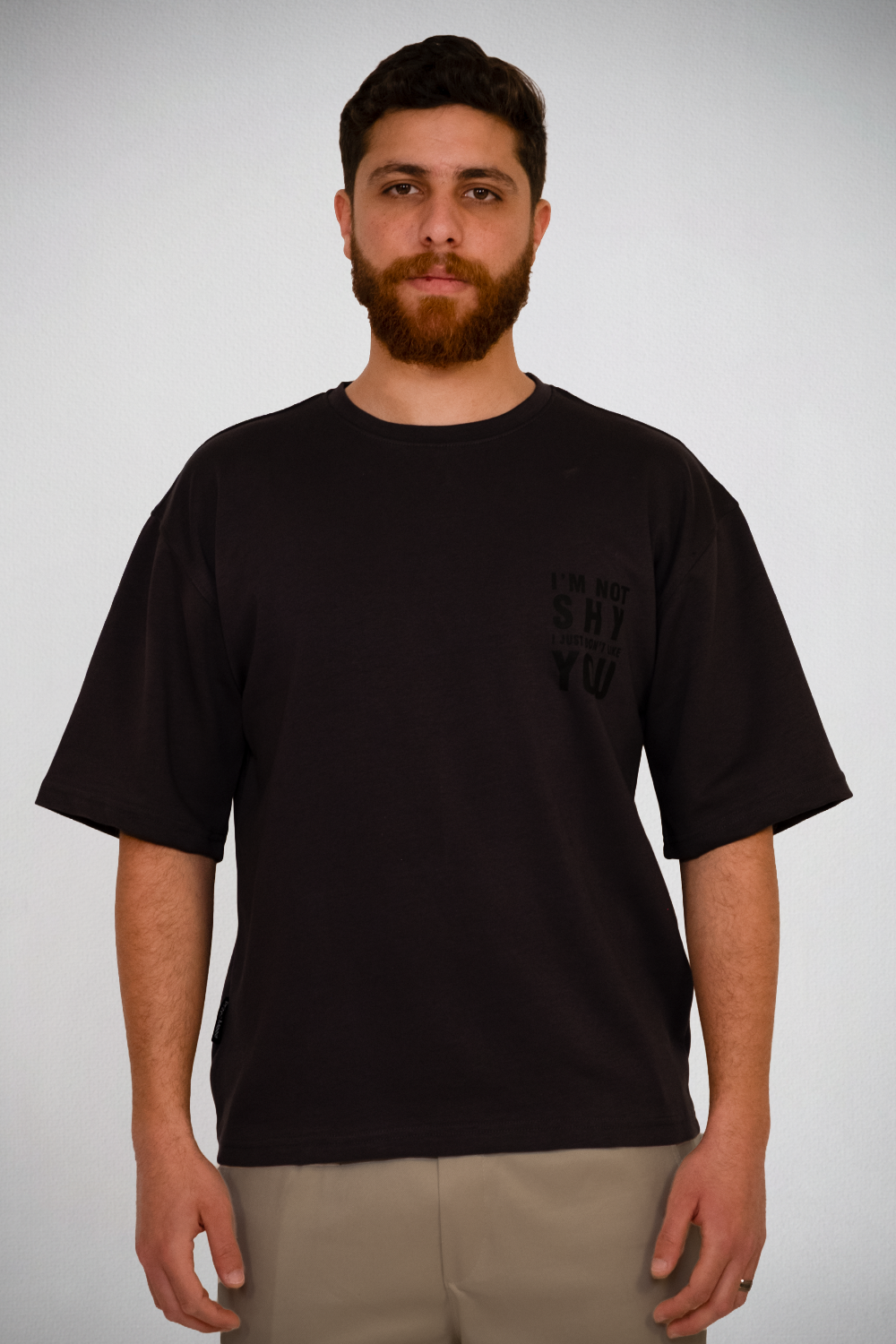 Not Shy Tee – Black Shadow Edition