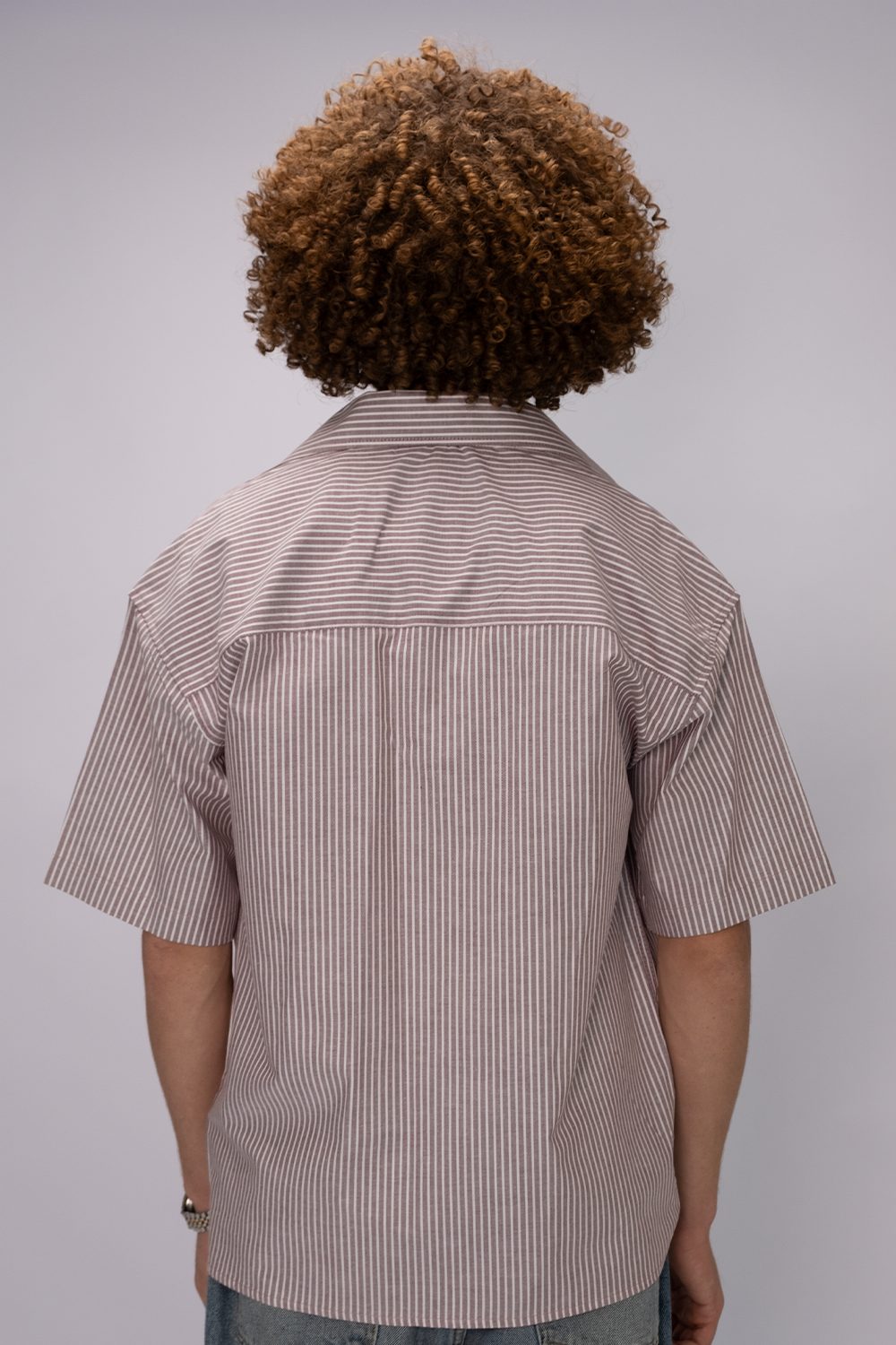 Essential Oversized  Striped Shirt – Dusty Rose
