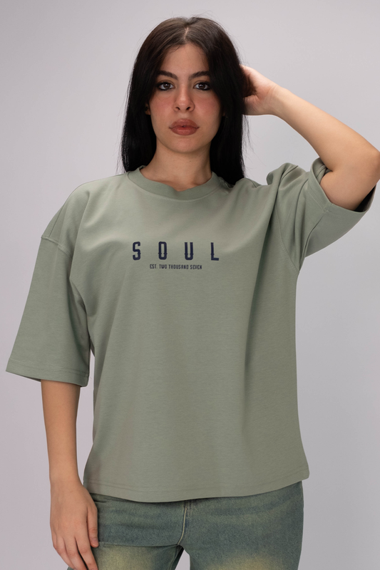 Soul 07 Box FitTee – Sage Green