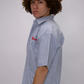 Essential Oversized Striped Shirt – Sky Blue
