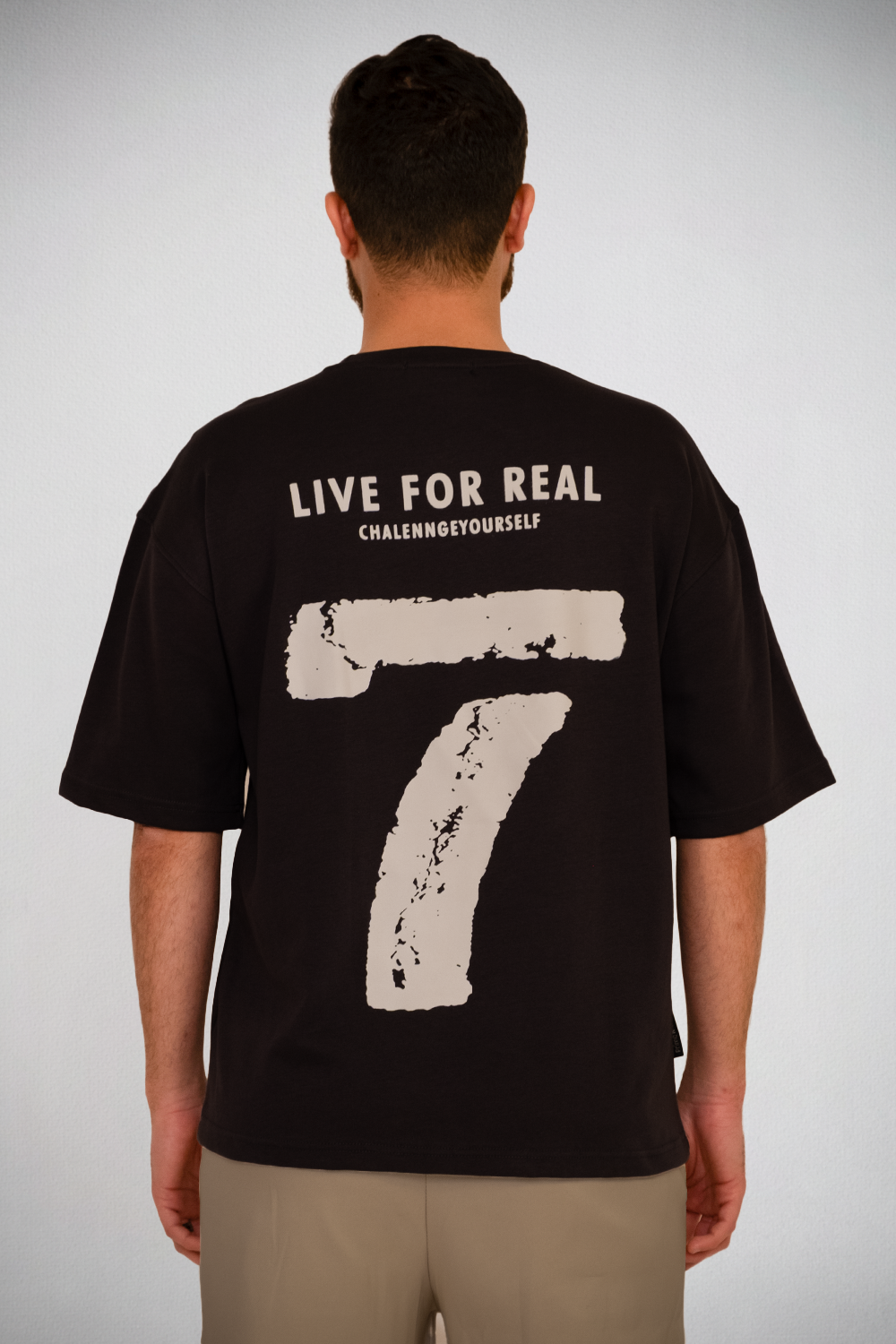 Live For Real Oversized Graphic Tee