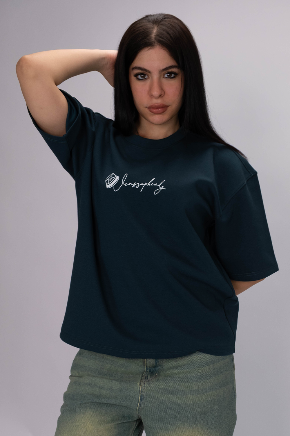 Signature Box Fit  Tee – Midnight Navy