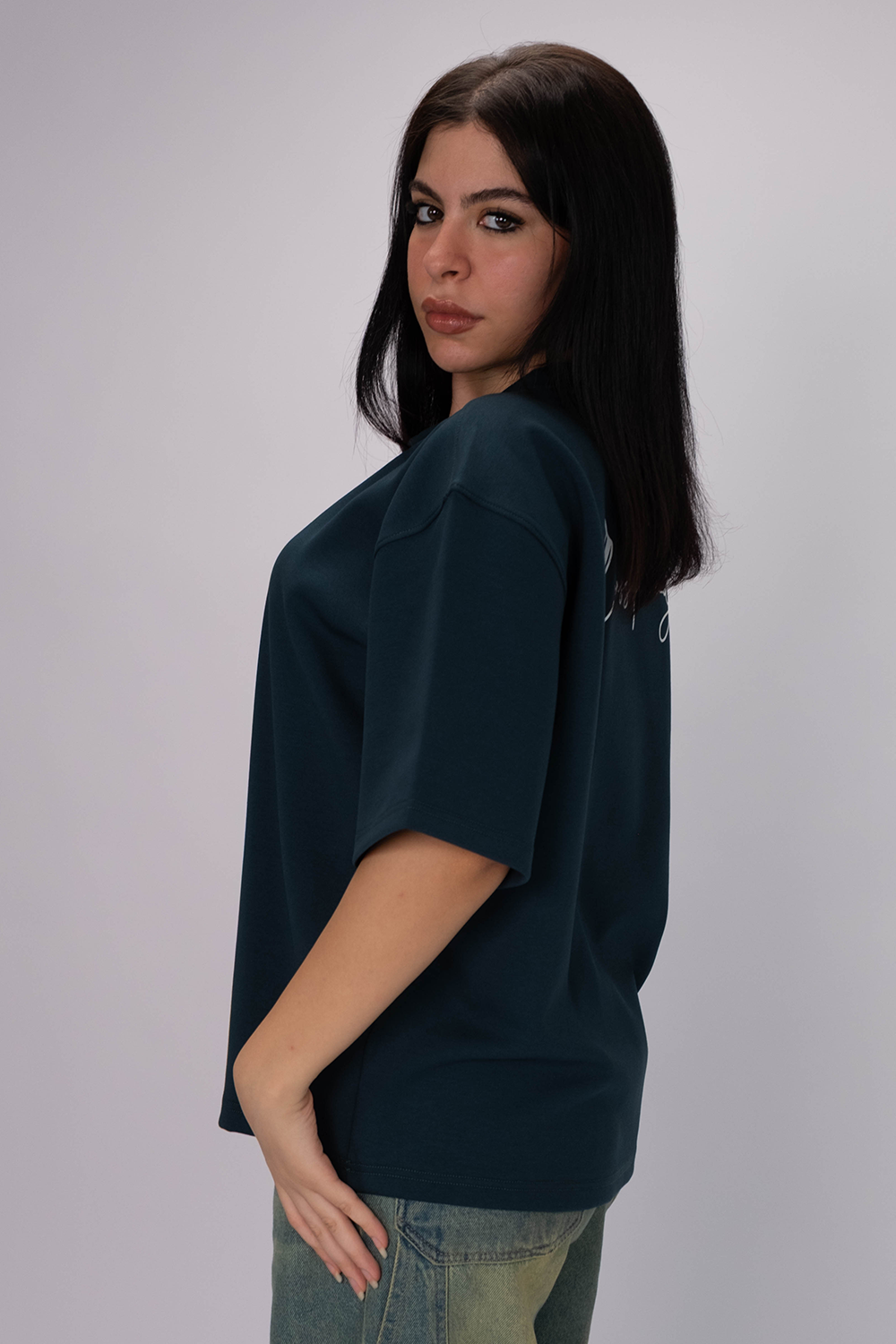 Signature Box Fit  Tee – Midnight Navy