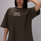 Oversized Statement Tee – Espresso Brown