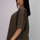Oversized Statement Tee – Espresso Brown
