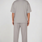 Urban Grey Textured Tracksuit Set