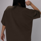 Oversized Statement Tee – Espresso Brown
