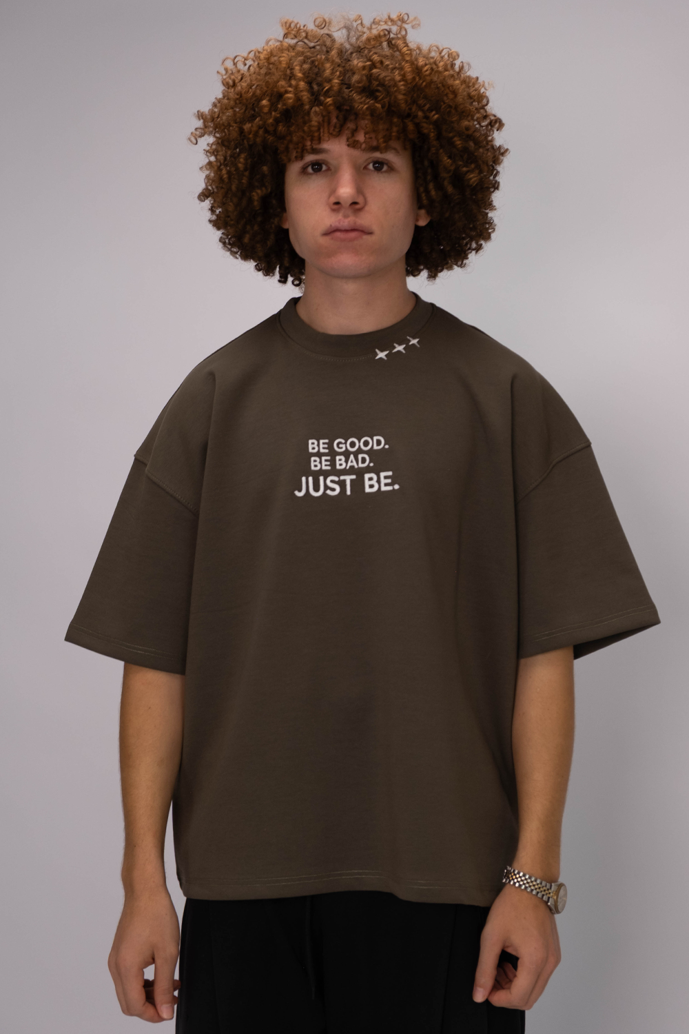 Oversized Statement Tee – Espresso Brown