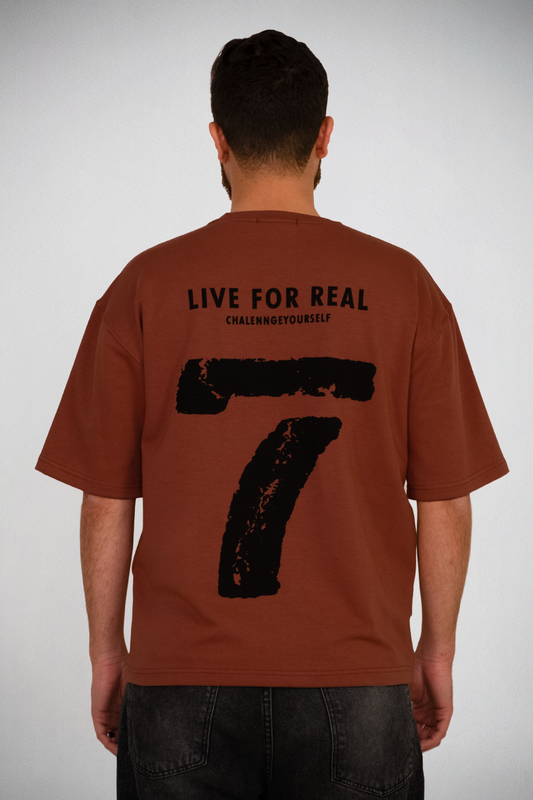 Live For Real Tee – Earth Brown 7