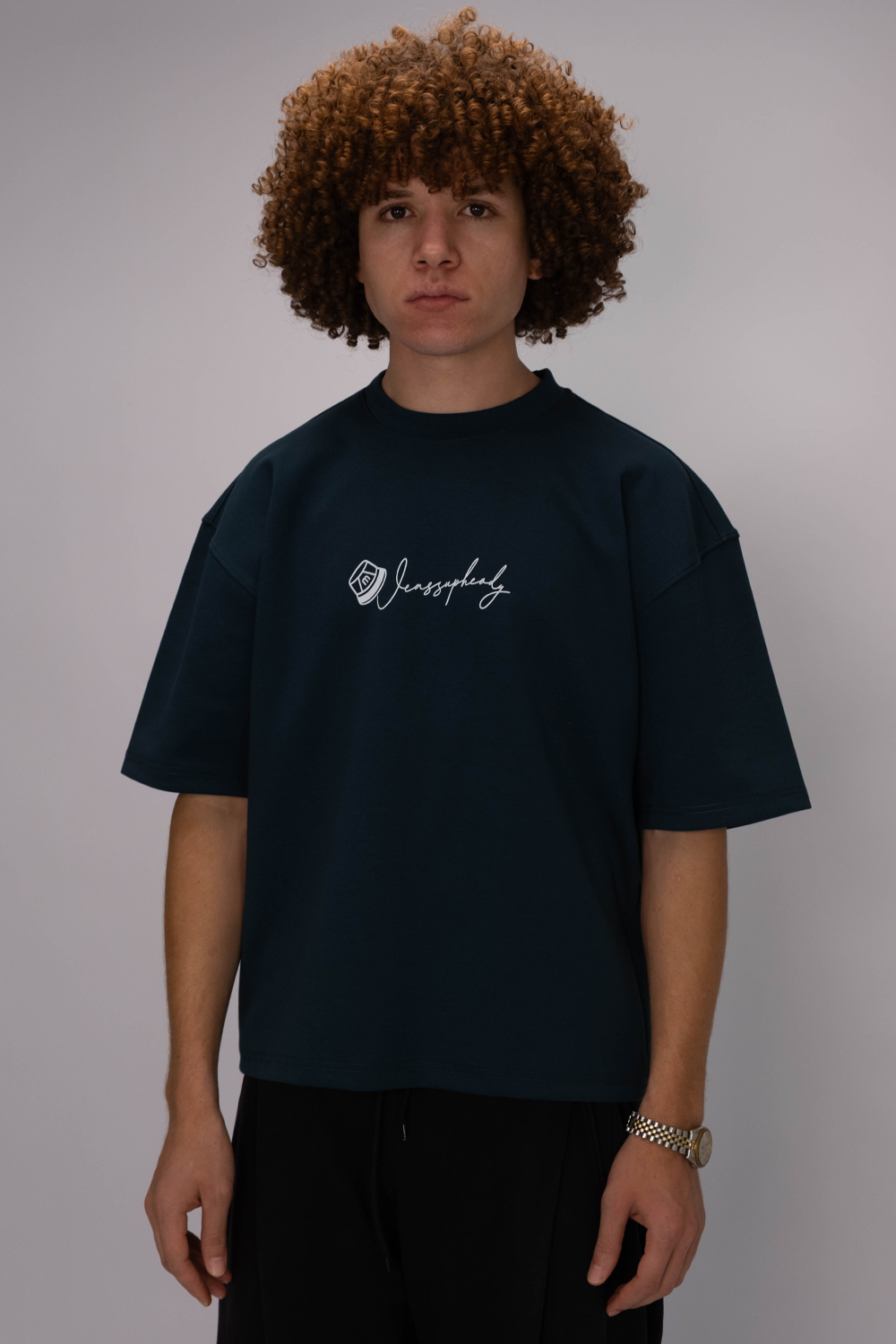 Signature Box Fit  Tee – Midnight Navy