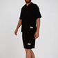 Black Relaxed Co-Ord Set (T-Shirt & Shorts)