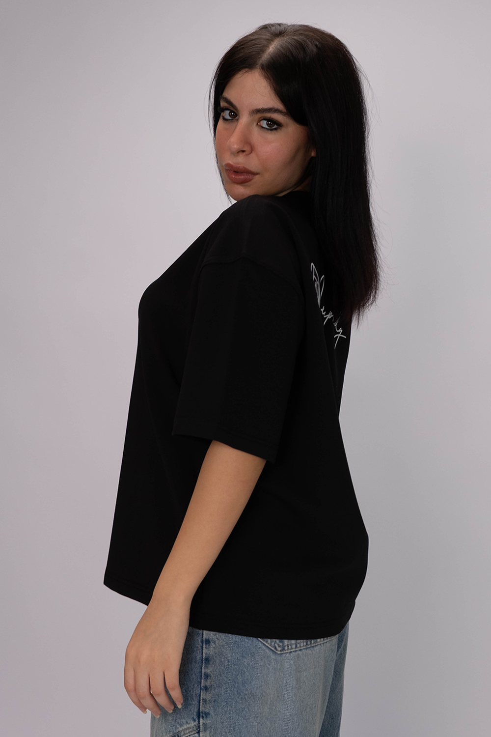 Signature Box Fit  Tee – Classic Black