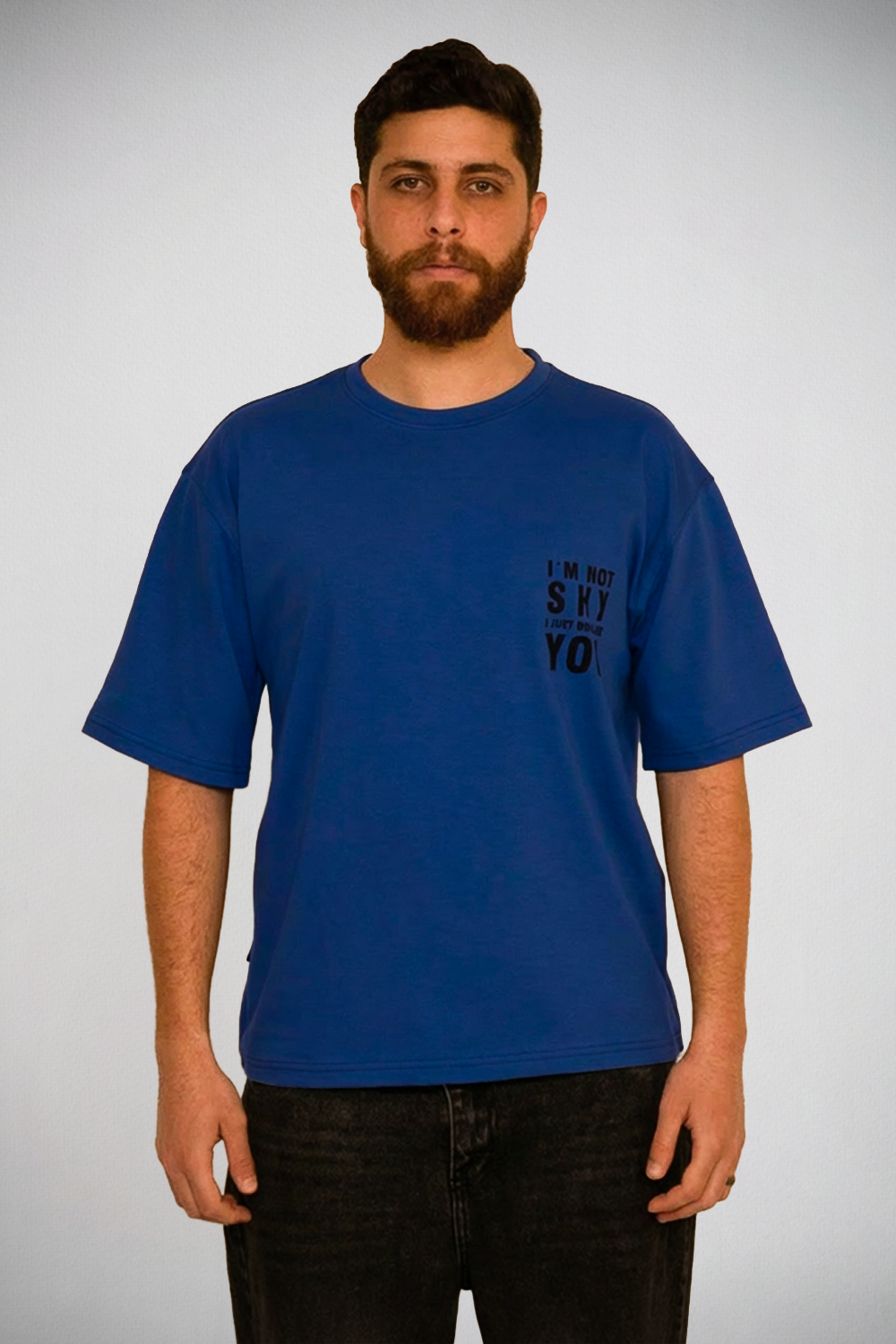Not Shy Tee – Royal Blue Statement