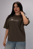 Signature Box Fit  Tee – Mocha Brown