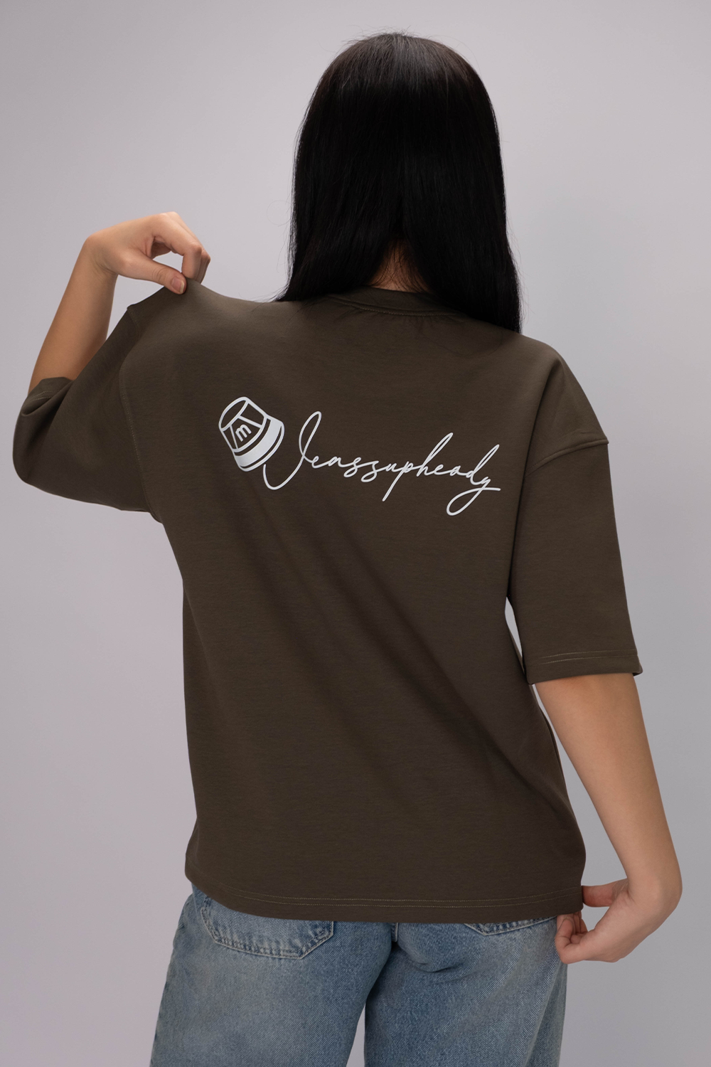 Signature Box Fit  Tee – Mocha Brown