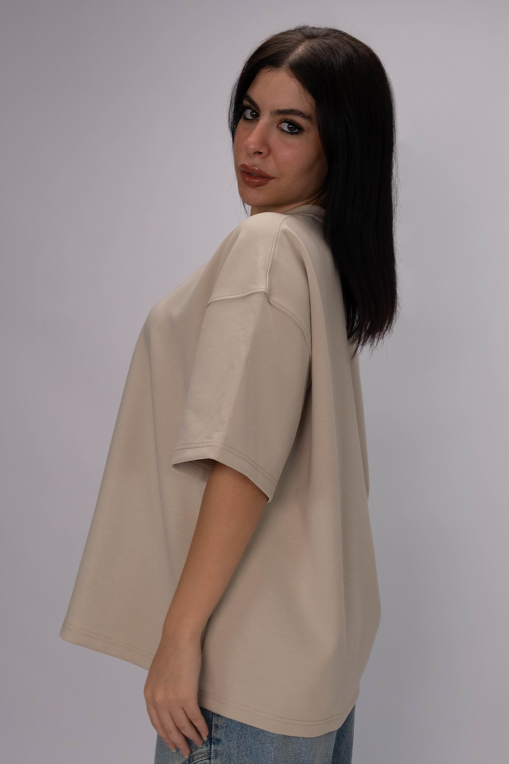 BE GOOD Oversized Tee – Sand
