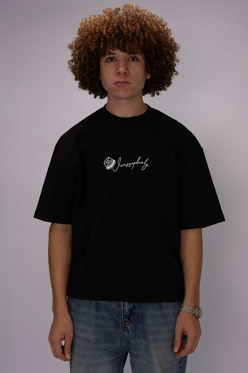 Signature Box Fit  Tee – Classic Black