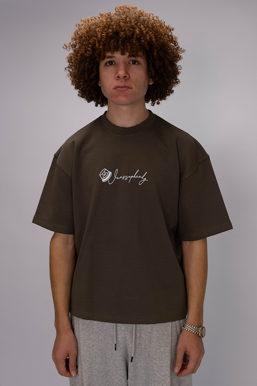 Signature Box Fit  Tee – Mocha Brown