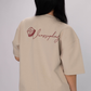 Signature Box Fit  Tee – Sand Beige