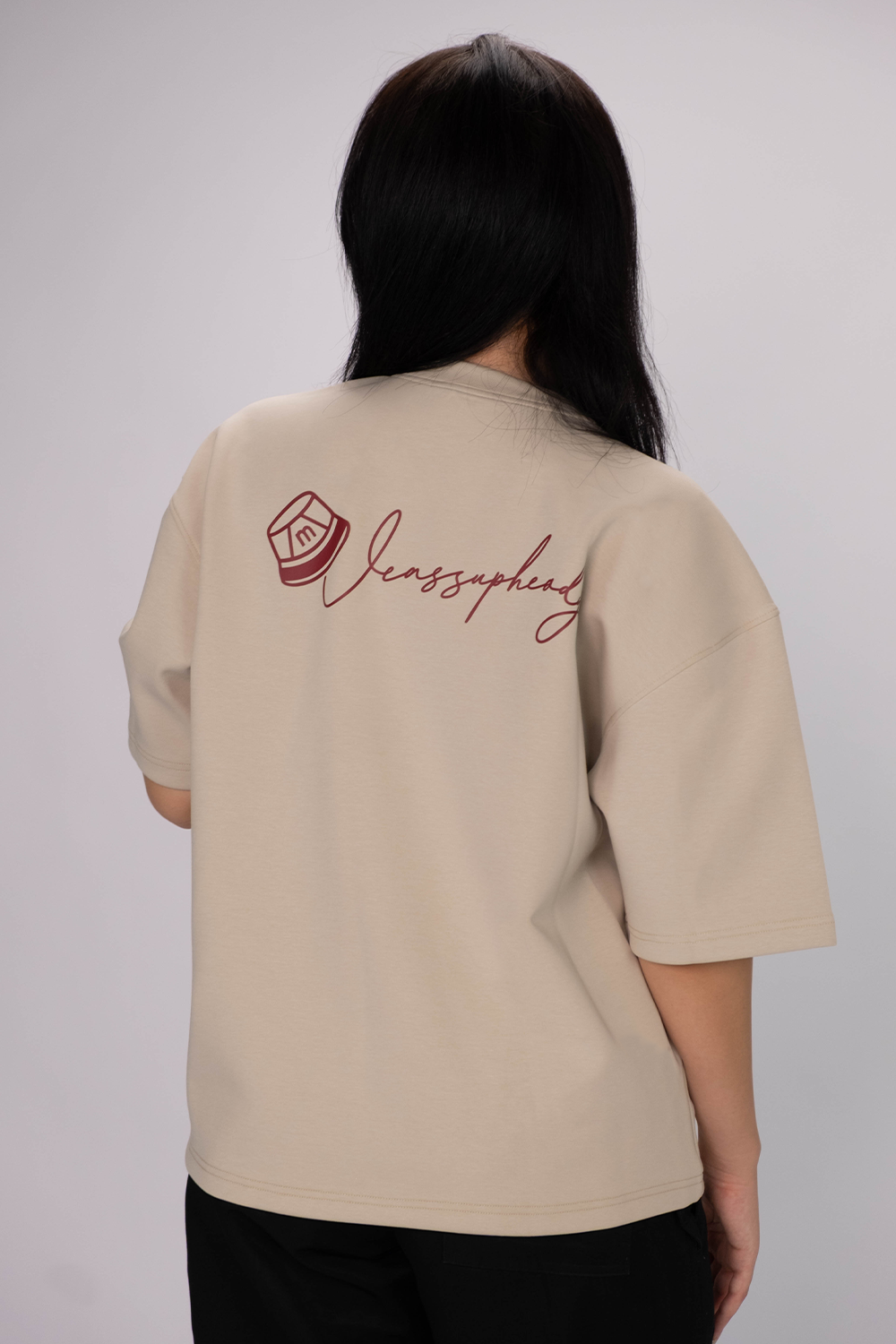 Signature Box Fit  Tee – Sand Beige