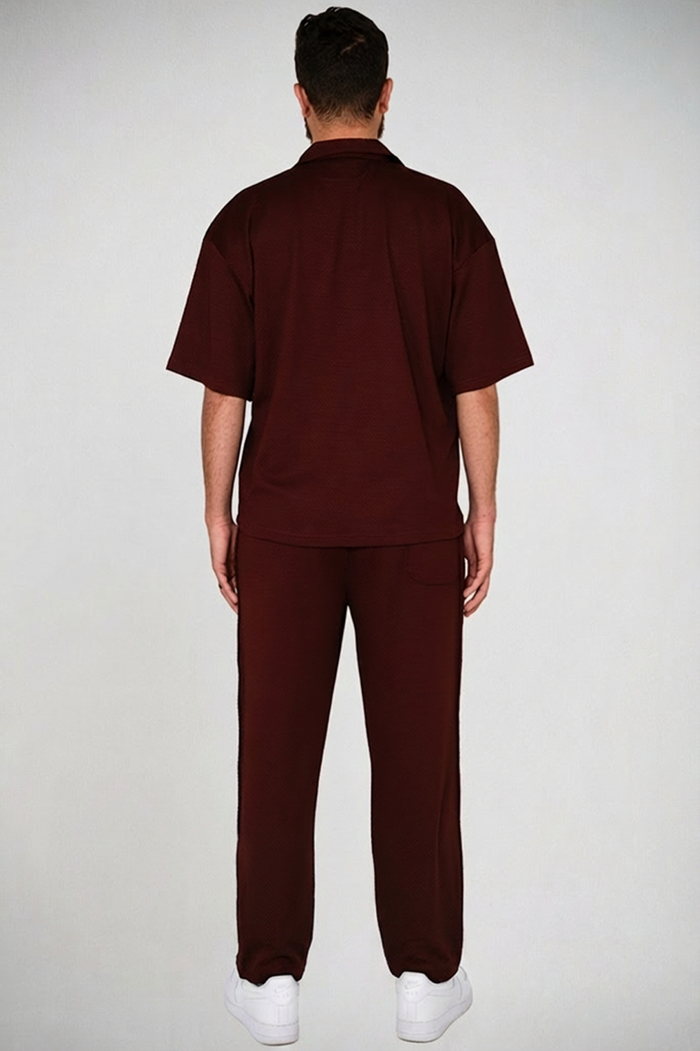 Burgundy Luxe Textured Lounge Set