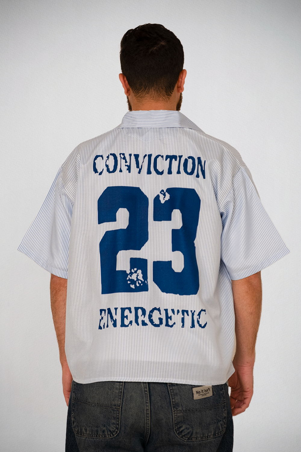Conviction 23 Pinstripe Shirt – Blue Edition