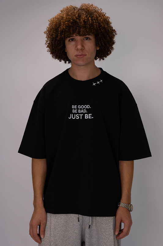 Oversized be good Tee – Midnight Black